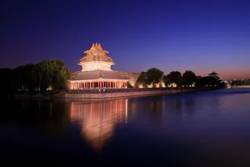 Zelfklevend Fotobehang Imperial Palace in Beijing turret © 孤飞的鹤