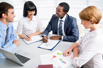 Group of happy business people