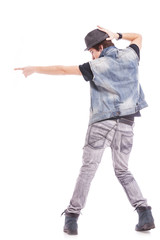 dancer in pointing pose