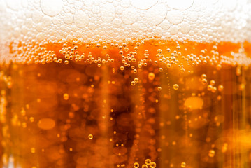 beer with bubbles