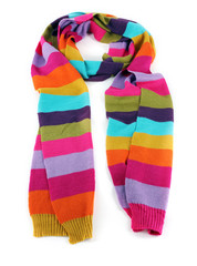 Bright female scarf isolated on white