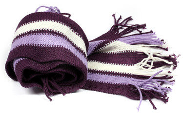 Bright female scarf isolated on white