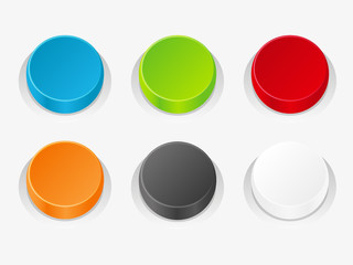 Set of vector round buttons