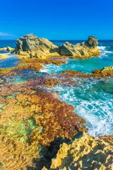 Poster Rock formation on southern tip of Isla Mujeres, Mexico © elvistudio