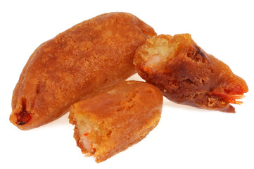Beignet de crevette entier et coupé