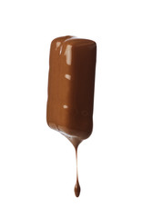 Melting toffee isolated