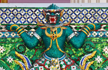 Giant statue of a beautiful Pagoda in Wat Thailand, Asian style