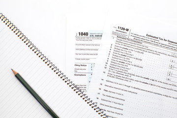 Obraz premium Tax forms 1040 U S Individual Income Tax Return