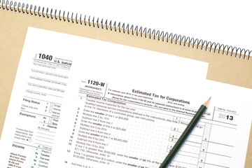 Obraz premium Tax forms 1040 U S Individual Income Tax Return