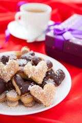 sweet chocolate and coconut cookies