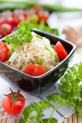big bowl of boiled rice