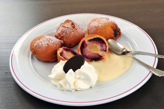 Leipziger R&auml;bchen mit Vanillesauce - Nachspeise