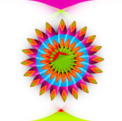 abstract shiny colorful technology circle stylish wave vector