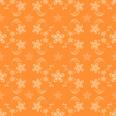 Seamless vector background with flowers