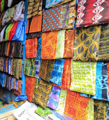 Bright cloth for sale at the market