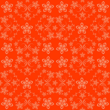 Seamless vector background with flowers