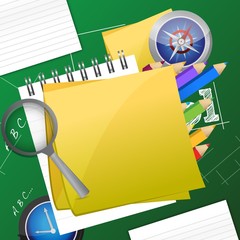 Office and student accessories graphic