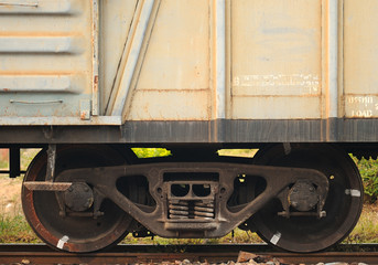 Naklejka premium wheel of the train