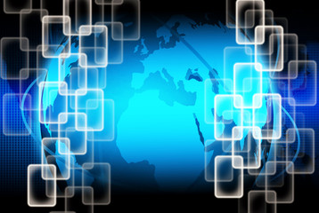 abstract world technology background