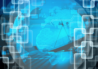 abstract world technology background