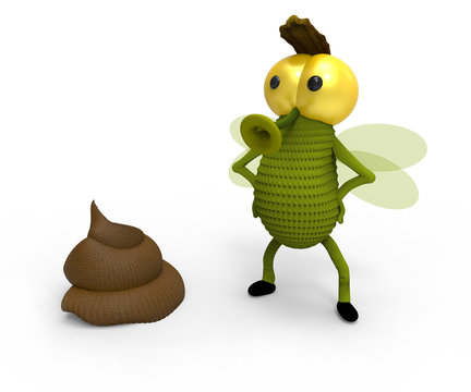 Mosc&oacute;n con excremento