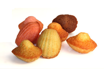 madeleines de différentes couleurs