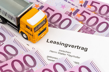 Leasingvertrag für neuen Lastwagen