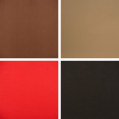 Set from backgrounds of leather texture