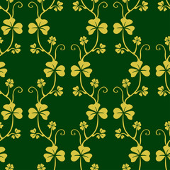 Seamless pattern with clover