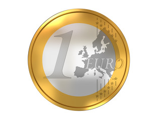 Pi&egrave;ce de un euro vue de face