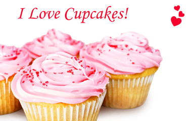 Cupcakes with pink frosting