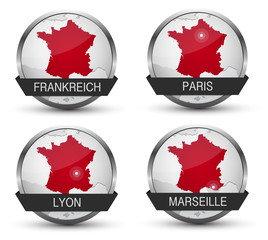 Vector Icons *** Städte Frankreich