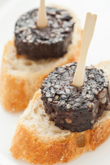 Blood sausage tapas