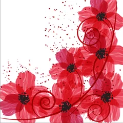 Stickers pour porte Fleurs abstraites Abstrait floral