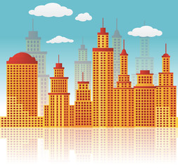 Fototapeta premium Golden city