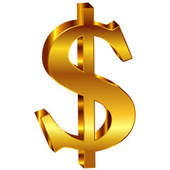 ＄　ドル　エンブレム　金