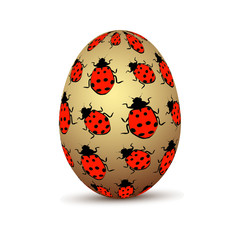 osterei, ei, osterdeko, ostern, marienkäfer, chridtus, motiv, 