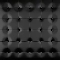 Fotobehang zwart gewatteerd leer © peshkova