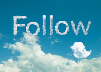 Fototapeta premium follow word cloud