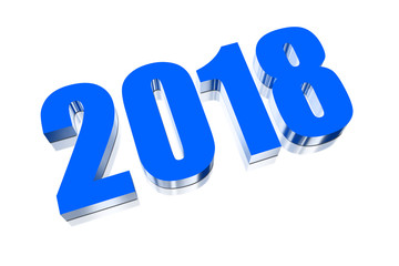 3D Happy new year 2018