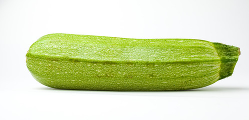 Zucchini on white background