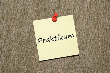 Baum mit Zettel Praktikum