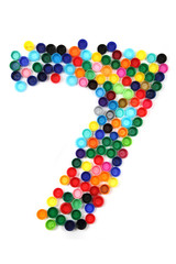 7 - number from the plastic caps