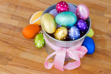 pile of easter eggs
