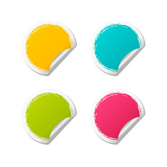 Stickers ronds x 4 fond blanc