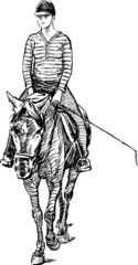 Fototapeta na wymiar Dziewczynka na koniu