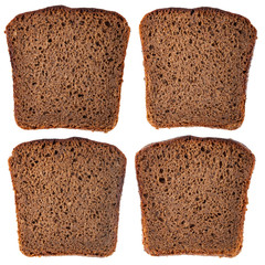 Black rye bread slice