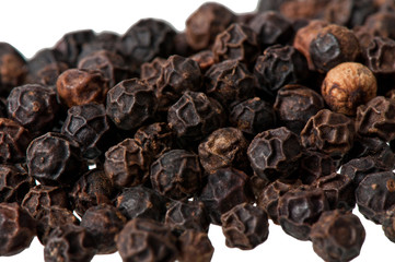 Black Pepper on white background