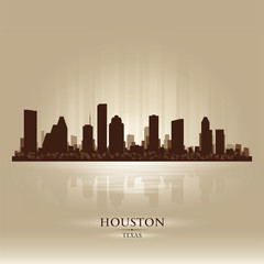 Fototapeta premium Houston Texas skyline city silhouette