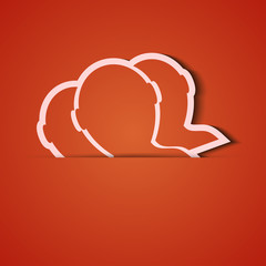 Vector background. Orange icon applique. Eps10